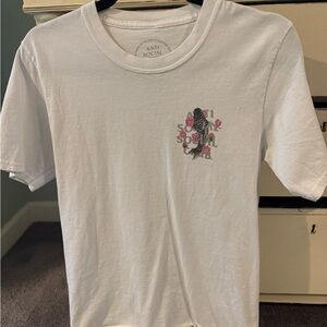 Anti Social Social Club White Tee with Pink and Black Graphic